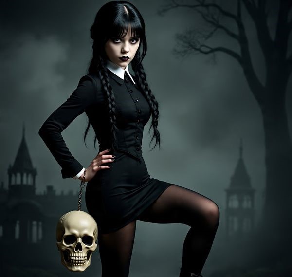 Celebrity Wednesday Addams Style
