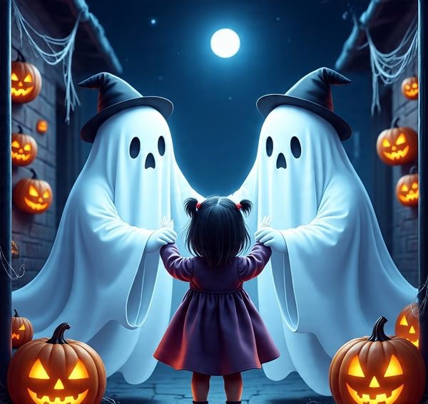 Halloween Twin Ghosts Rescue