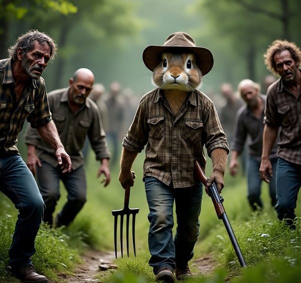 Daddy Rabbit : Zombie invasion in the farm